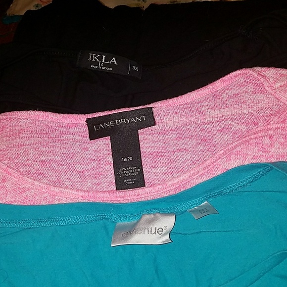 Tops - Three shirts- Avenue, Lane Bryant, JKLA